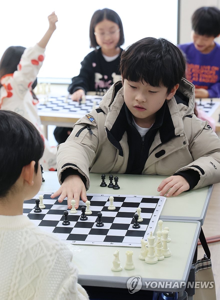 诺尔博姆冬季学校国际象棋班|韩联社新闻